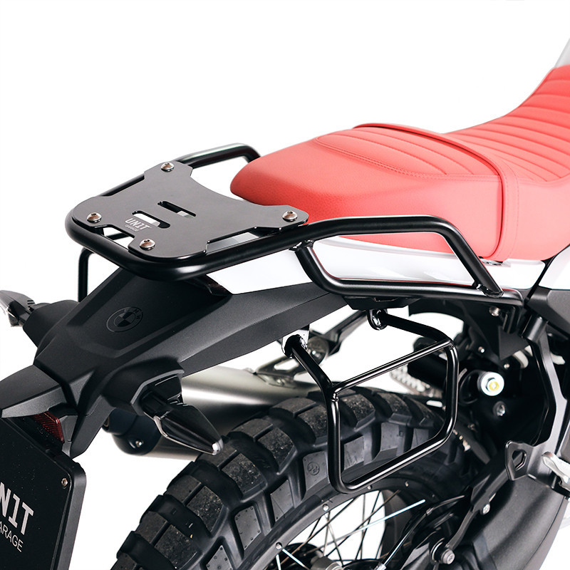  Support top case pour R 12 G/S Plaque alu noire - L'atelier Bleu Motostore