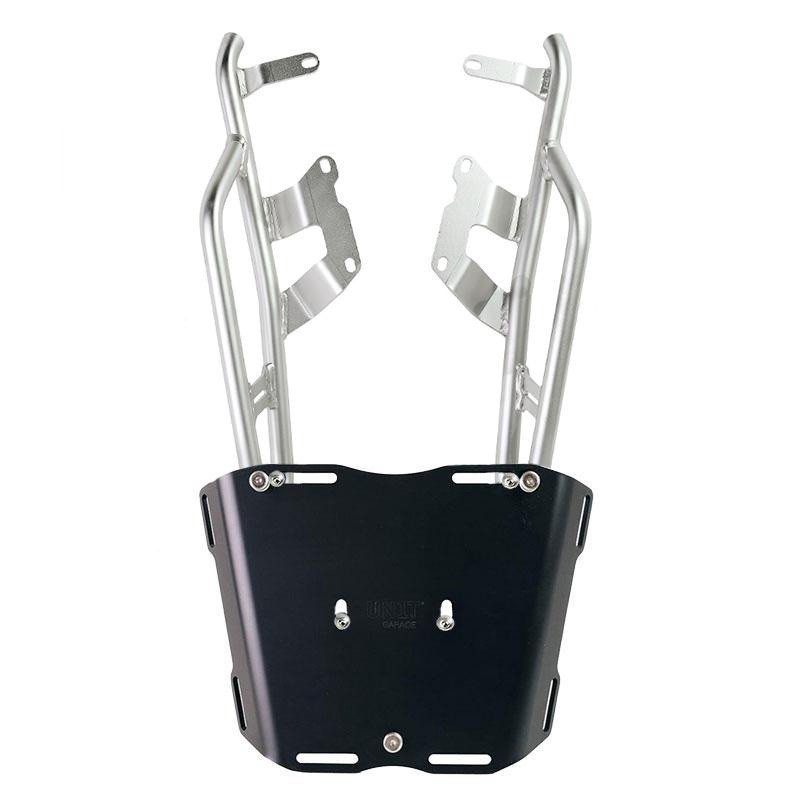 Support top case avec plaque de fixation pour R nineT (argent) Plaque alu grand format noire - L'atelier Bleu Motostore