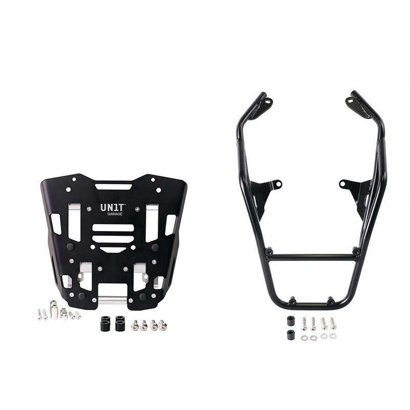 Support top case + plaque pour top case d'origine BMW sur R 12 G/S Plaque top case d'origine noire - L'atelier Bleu Motostore