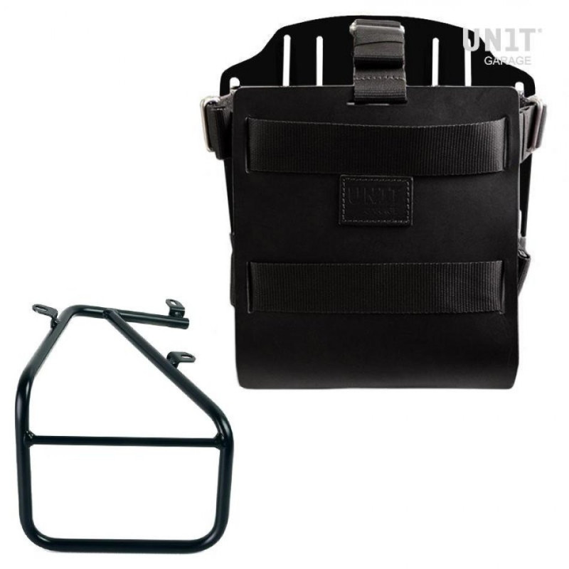 Porte-sacoche latéral en cuir 10L-14L + support droit pour BMW R 18 (kit Sportail)