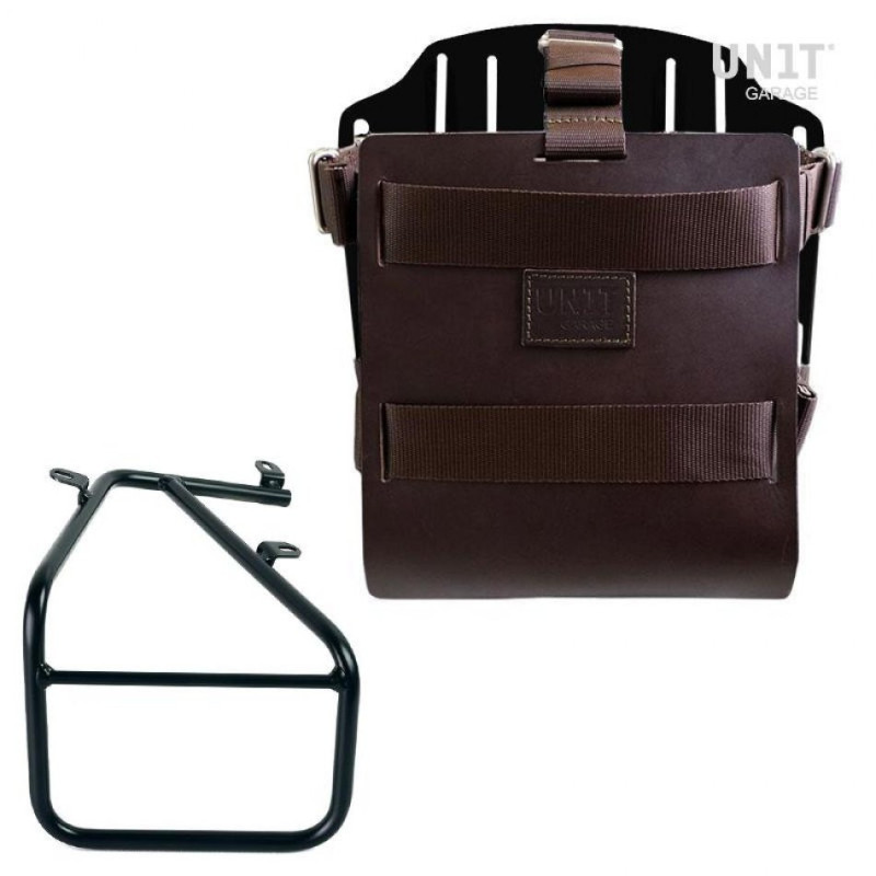Porte-sacoche latéral en cuir 10L-14L + support droit pour BMW R 18 (kit Sportail)