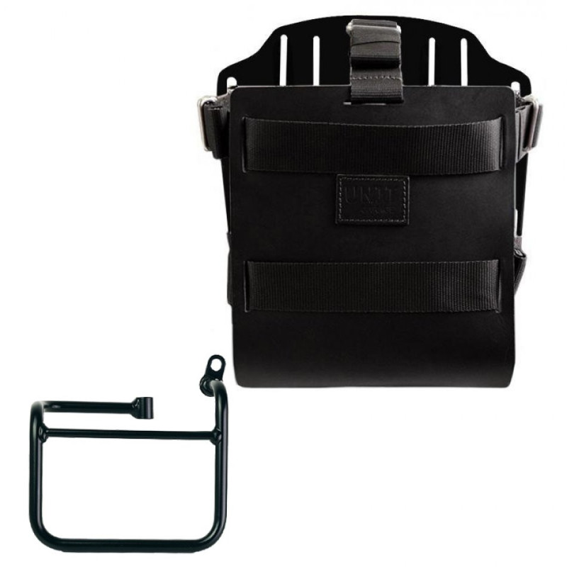Porte-sacoche latéral en cuir 10L-14L + support droit pour BMW CE 02