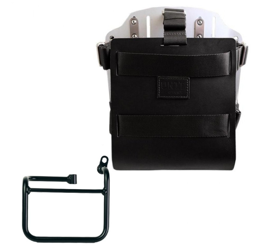 Porte-sacoche latéral en cuir 10L-14L + support gauche pour CE 02