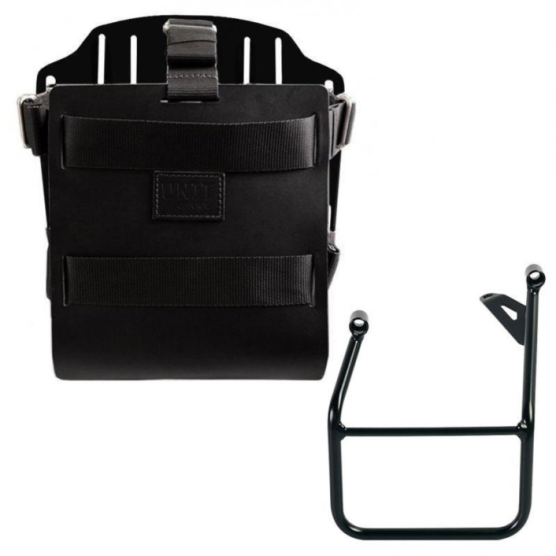 Porte-sacoche latéral en cuir 10L-14L + support gauche pour BMW R 1300GS