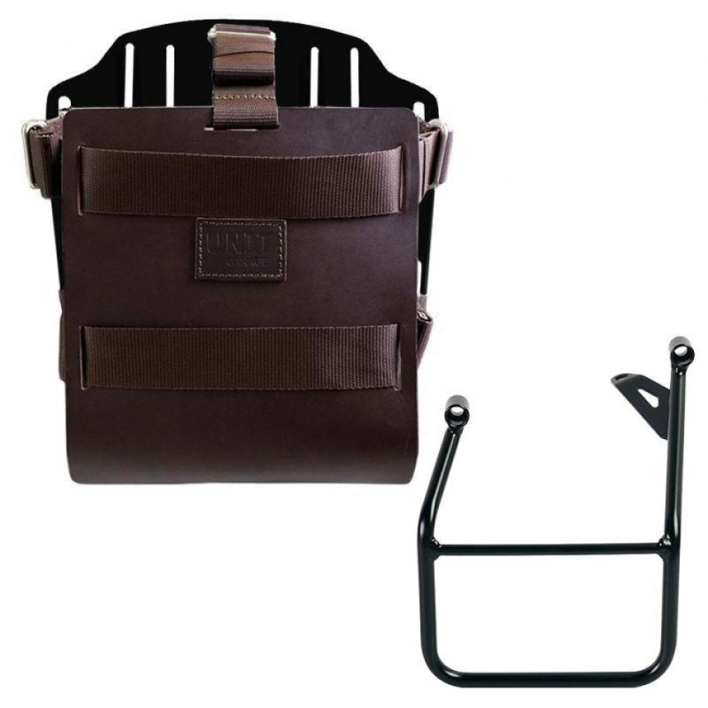 Porte-sacoche latéral en cuir 10L-14L + support gauche pour BMW R 1300GS