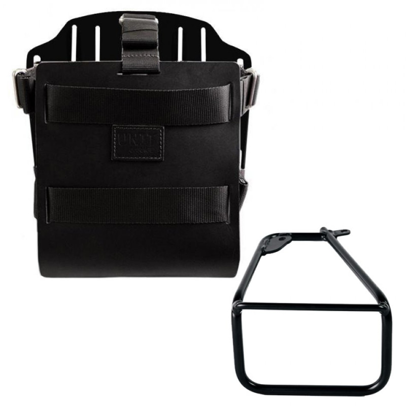 Porte-sacoche latéral en cuir 10L-14L + support droit pour R 12 nineT