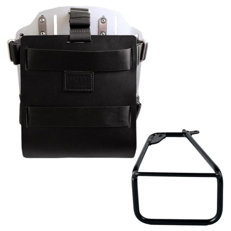 Porte-sacoche latéral en cuir 10L-14L + support gauche pour BMW R 12 nineT