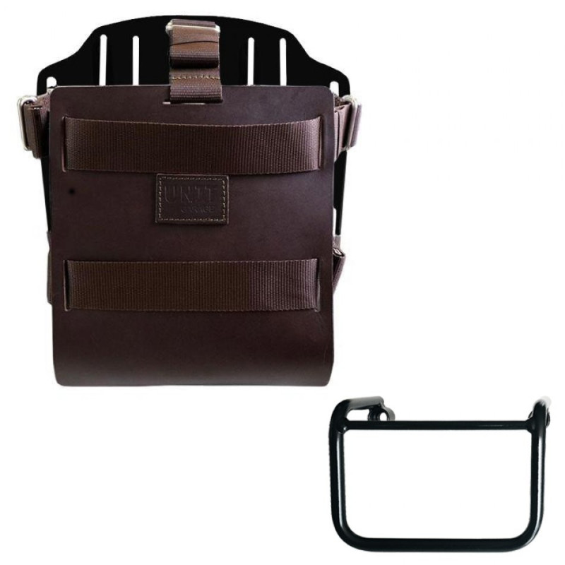 10L–14L leather side pannier holder + left-hand bracket for the R 12