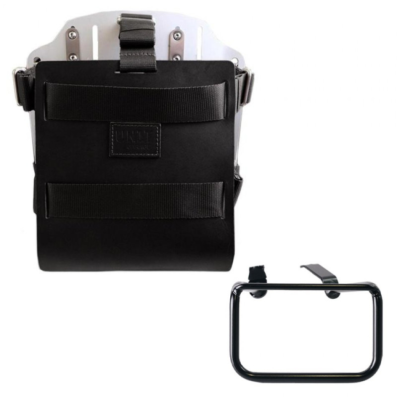 Porte-sacoche latéral en cuir 10L-14L + support droit pour BMW R 12 G/S