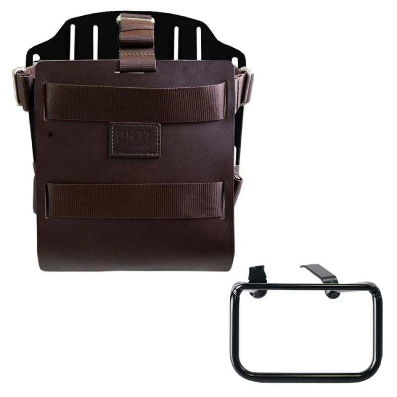 Porte-sacoche latéral en cuir 10L-14L + support droit pour BMW R 12 G/S