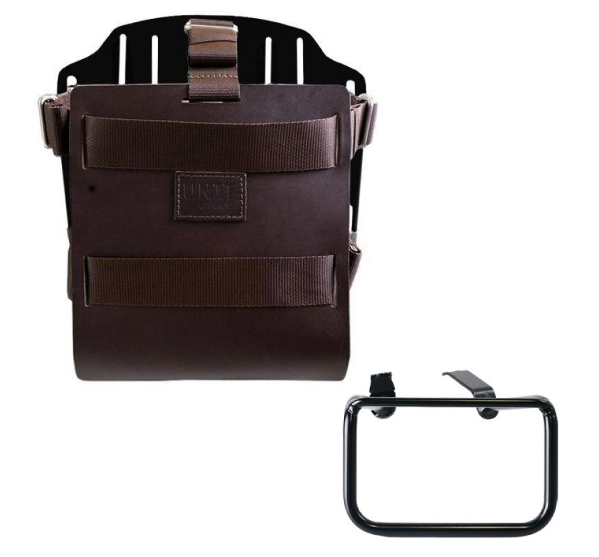 Porte-sacoche latéral en cuir 10L-14L + support gauche pour R 12 G/S
