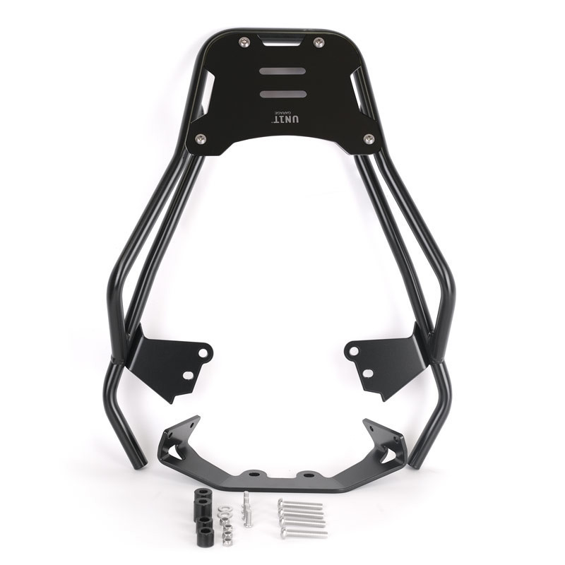 Support top case pour F 450 GS Plaque alu noire - L'atelier Bleu Motostore