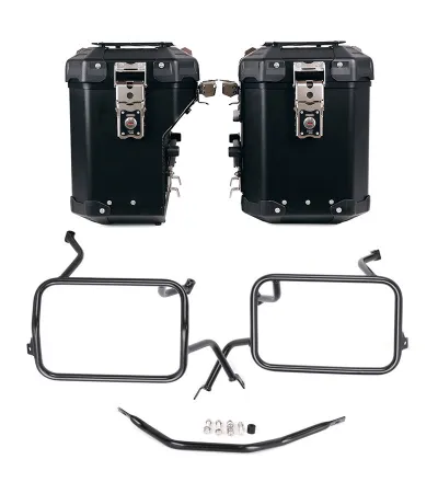 Atlas aluminium pannier set (48L + 41L) + Atlas racks for the F 450 GS – L'atelier Bleu Motostore