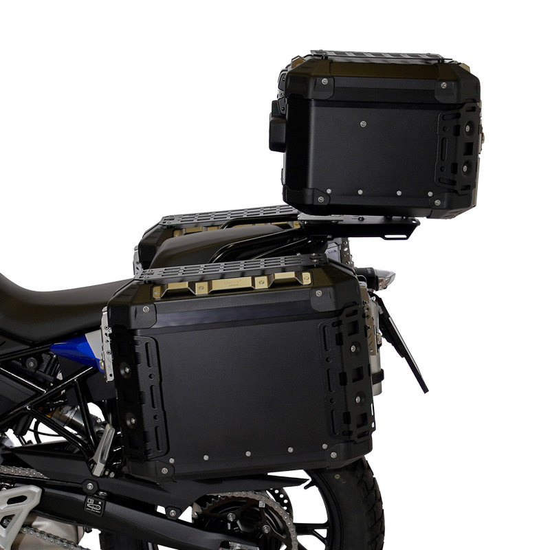  Ensemble de valises Atlas en aluminium 48L + 41L + supports Atlas pour F 450 GS - L'atelier Bleu Motostore