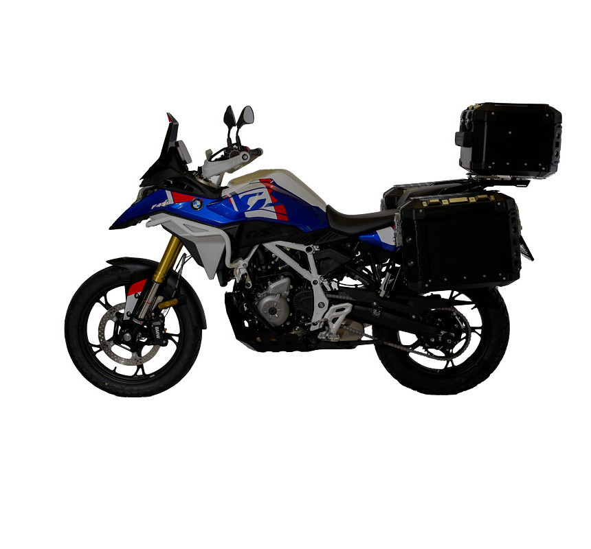  Ensemble de valises Atlas en aluminium 48L + 41L + supports Atlas pour F 450 GS - L'atelier Bleu Motostore