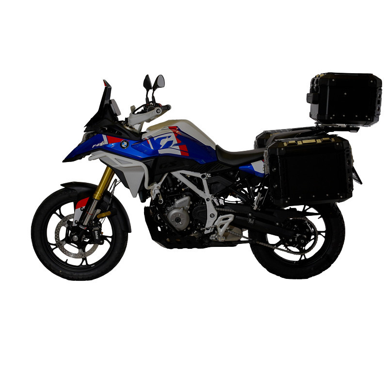  Ensemble de valises Atlas en aluminium 48L + 41L + supports Atlas pour F 450 GS - L'atelier Bleu Motostore
