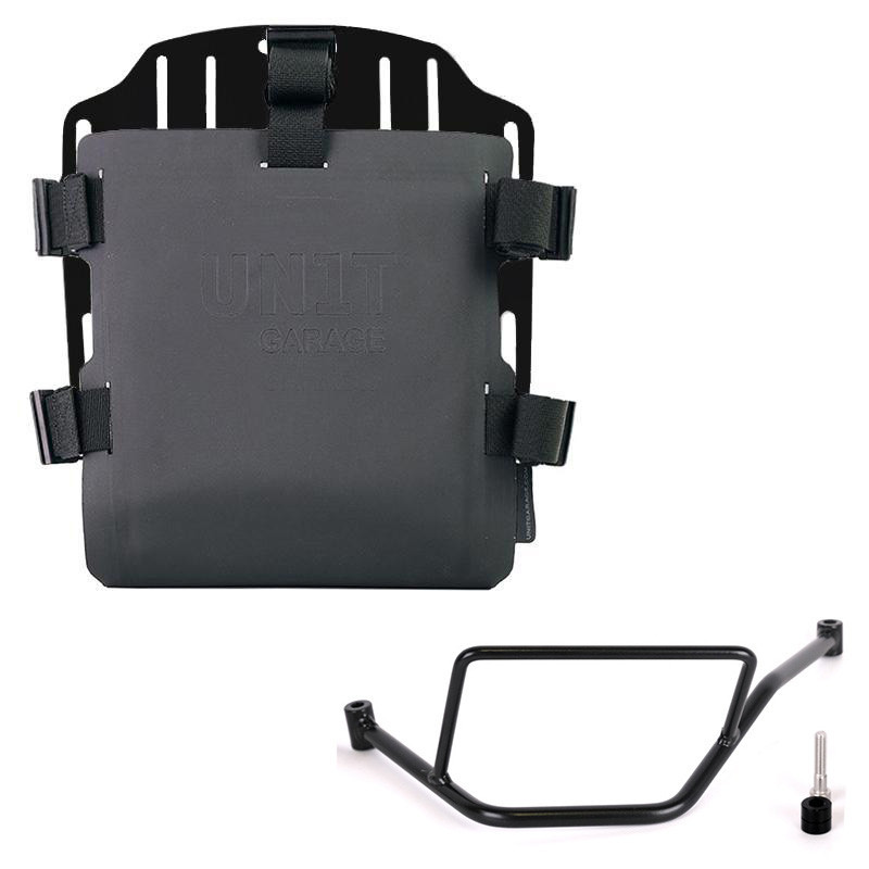 Adjustable Hypalon pannier rack + left-hand bracket for F 450 GS, Satin Black - L'atelier Bleu Motostore