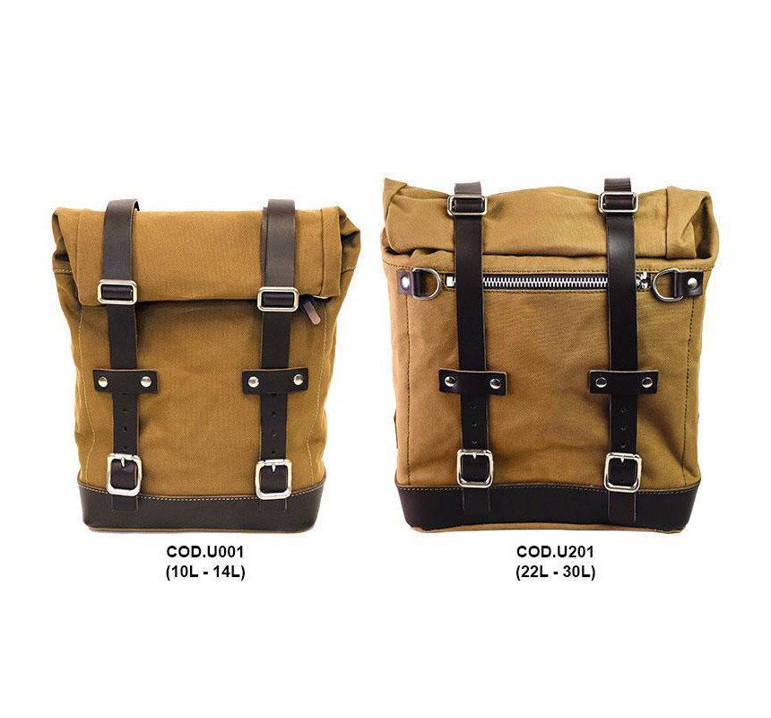  Sacoche latérale Scram en toile 22L-30L + support droit pour F 450 GS - L'atelier Bleu Motostore