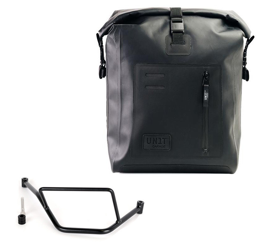 Khali TPU side pannier, 20L–26L, with right-hand mount for the F 450 GS – L'atelier Bleu Motostore