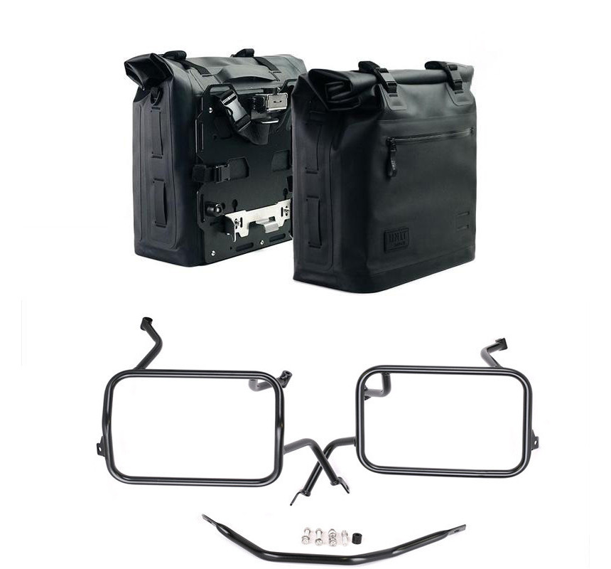 Sacoches latérales Khali en TPU 35L-45L + supports Atlas pour F 450 GS - L'atelier Bleu Motostore