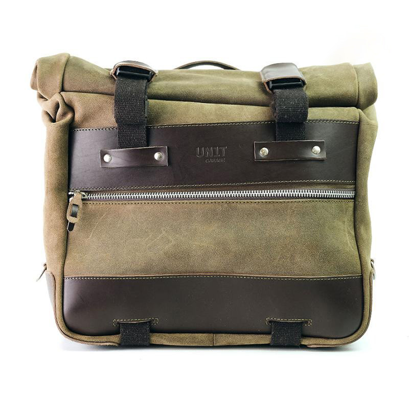  Sacoches latérales Cult en daim 40L-50L + supports Atlas pour F 450 GS MossGrey - L'atelier Bleu Motostore