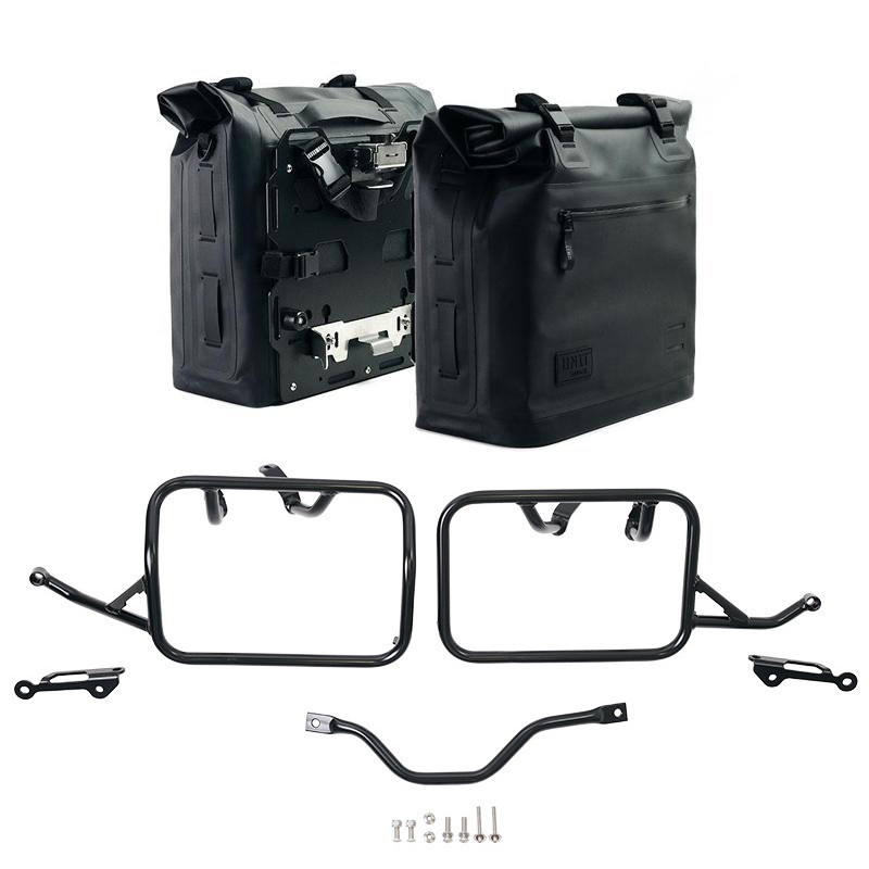 Sacoches latérales Khali en TPU 35L-45L (paire) + paire de plaques alu