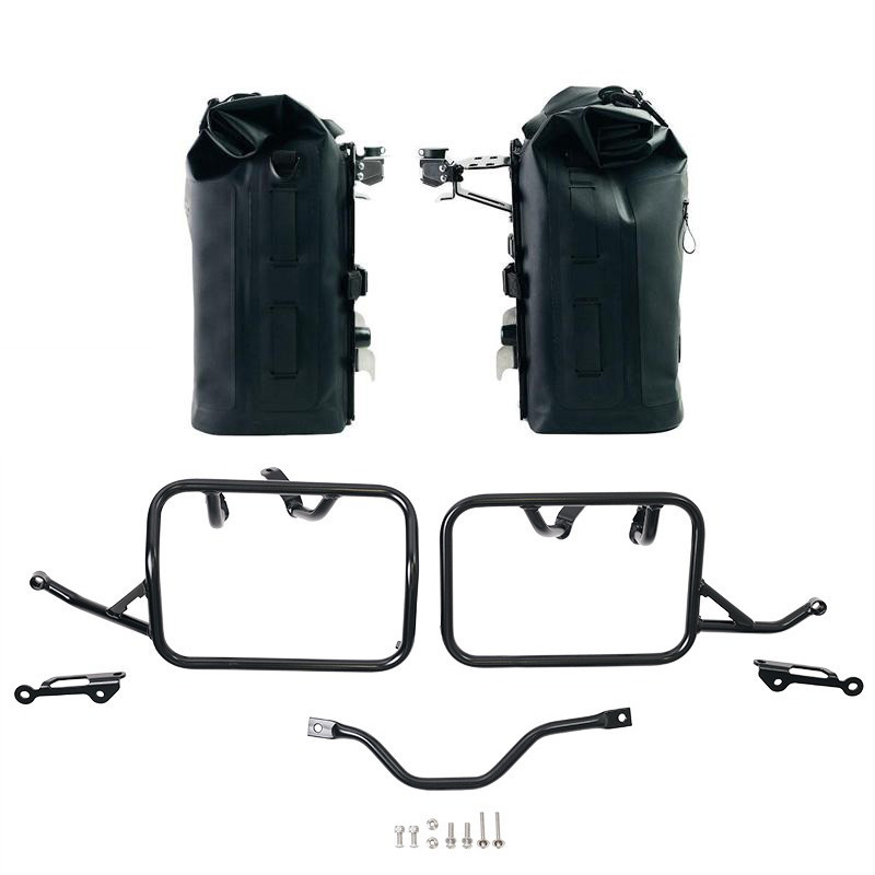 Sacoches latérales Khali en TPU 35L-45L + supports verrouillables pour