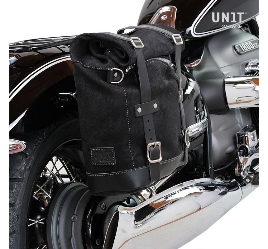 Sacoche latérale en toile 10L-14L + support pour échappement Fishtail