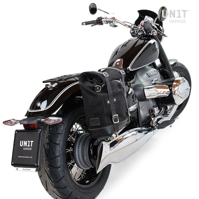 Sacoche latérale en toile 10L-14L + support pour échappement Fishtail pour R 18