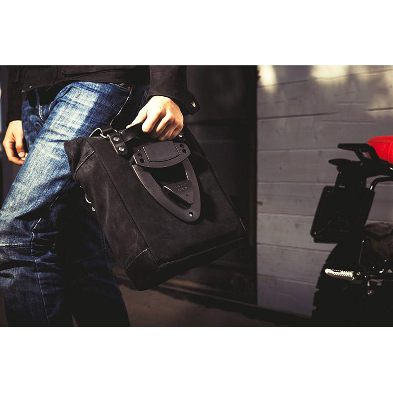 Sacoche latérale en daim 10L-14L + support gauche pour R nineT