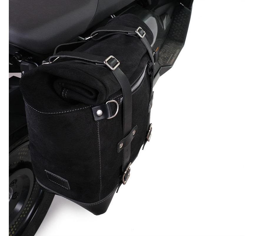 Sacoche latérale Scram en toile 22L-30L + support droit pour CE 04