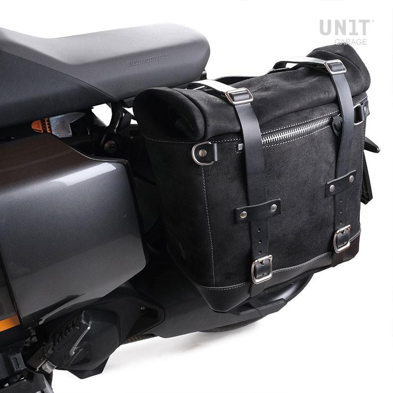 Scram canvas side pannier, 22L–30L, plus left-hand mount for the CE 04