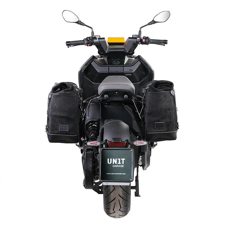 Scram canvas side pannier, 22L–30L, plus left-hand mount for the CE 04