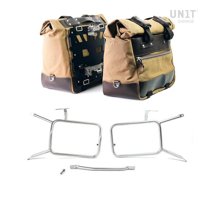Sacoches latérales Cult en toile 40L-50L + supports verrouillables pou