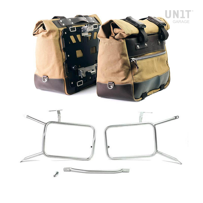 Sacoches latérales Cult en toile 40L-50L + supports verrouillables pou