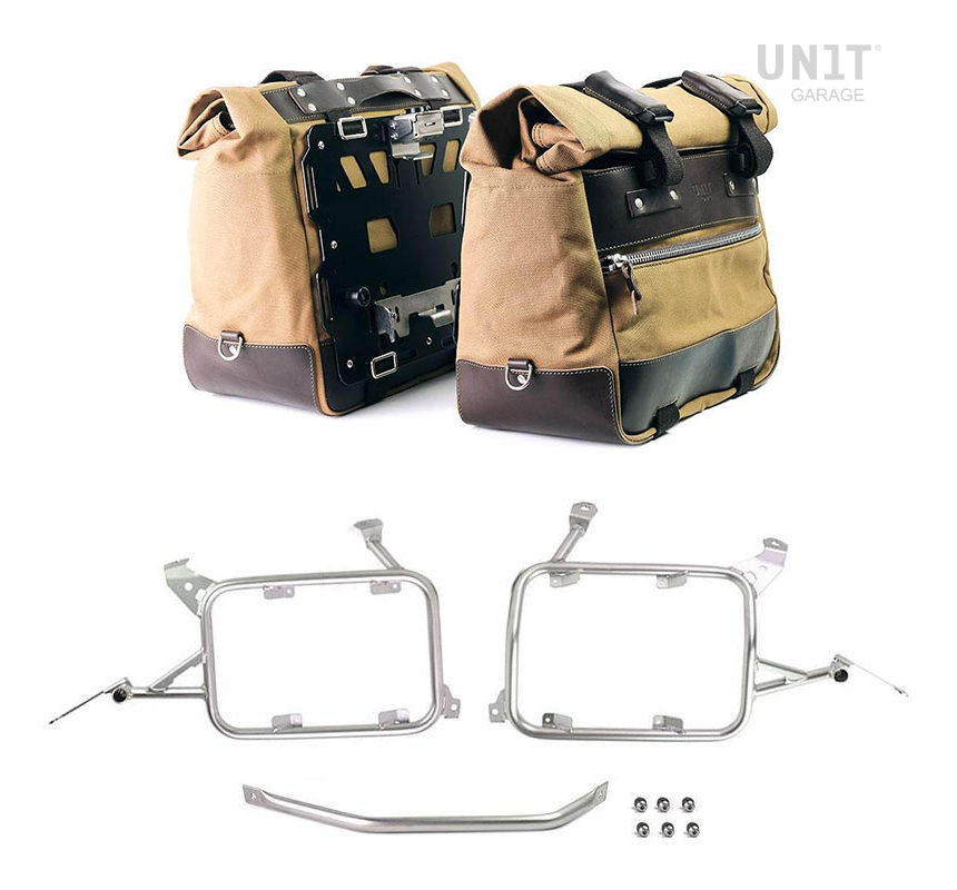 Sacoches latérales Cult en toile 40L-50L + supports verrouillables pou