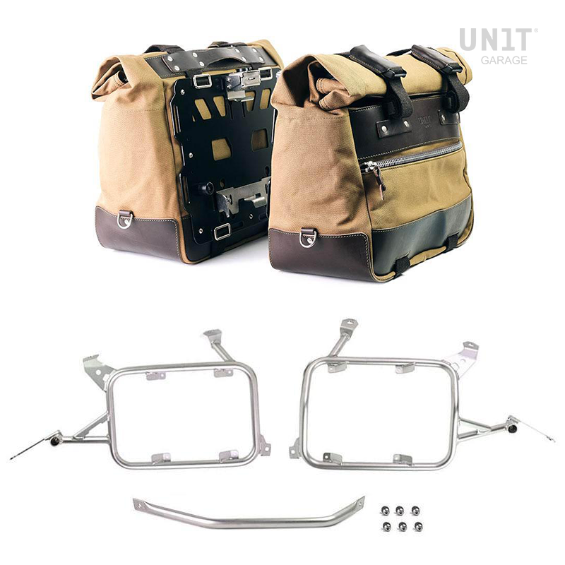 Sacoches latérales Cult en toile 40L-50L + supports verrouillables pou