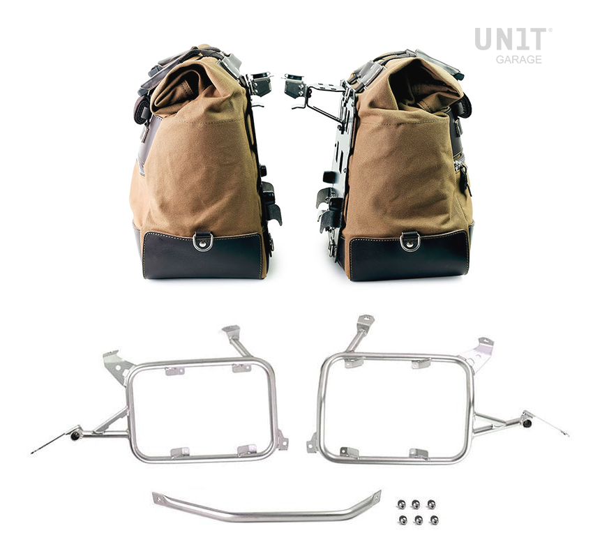 Sacoches latérales Cult en toile 40L-50L + supports verrouillables pour R 1200GS