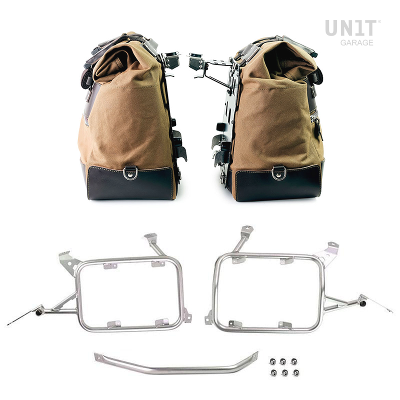Sacoches latérales Cult en toile 40L-50L + supports verrouillables pour R 1200GS