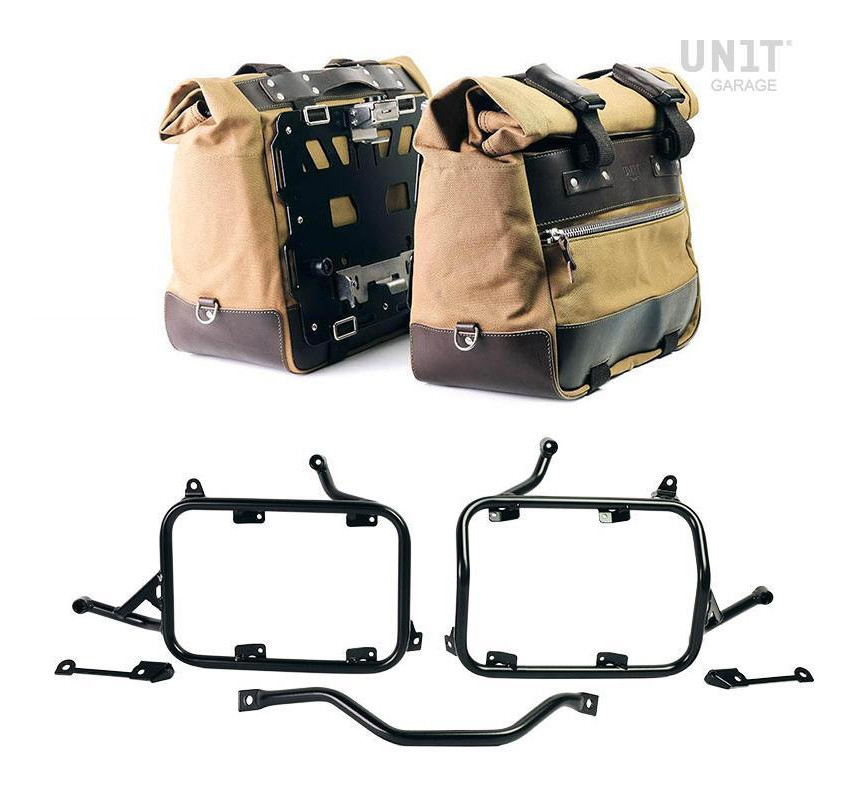 Sacoches latérales Cult en toile 40L-50L + supports verrouillables pou