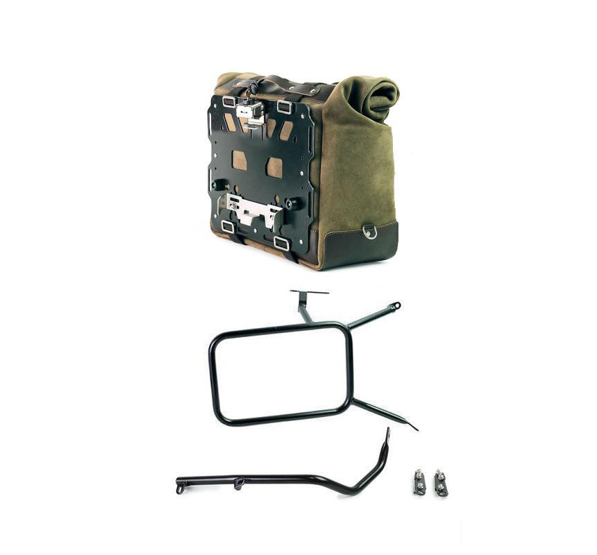 Sacoche latérale Cult en daim 40L-50L + support verrouillable droit po