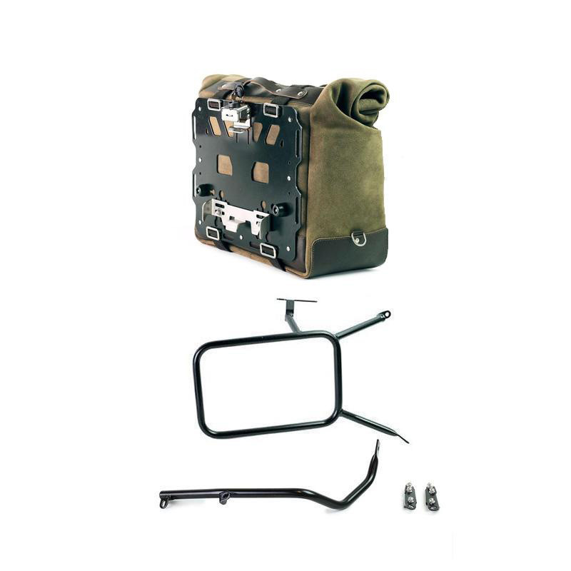 Sacoche latérale Cult en daim 40L-50L + support verrouillable droit pour R 18