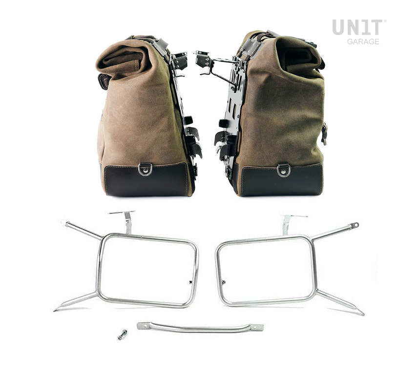 Sacoches latérales Cult en daim 40L-50L + supports verrouillables pour R nineT