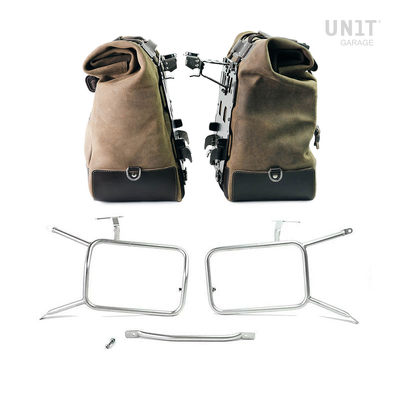Sacoches latérales Cult en daim 40L-50L + supports verrouillables pour R nineT