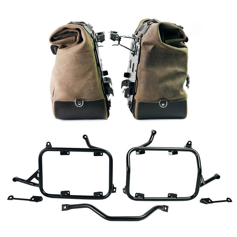 Sacoches latérales Cult en daim 40L-50L + supports verrouillables pour R 1300GS