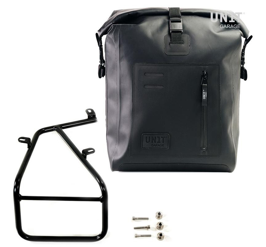 Sacoche latérale Khali en TPU 20L-26L + support gauche pour R nineT