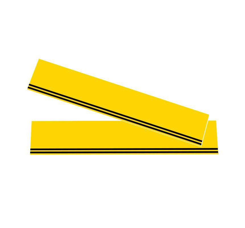Yellow 40th anniversary stickers, one metre - L'atelier Bleu Motostore