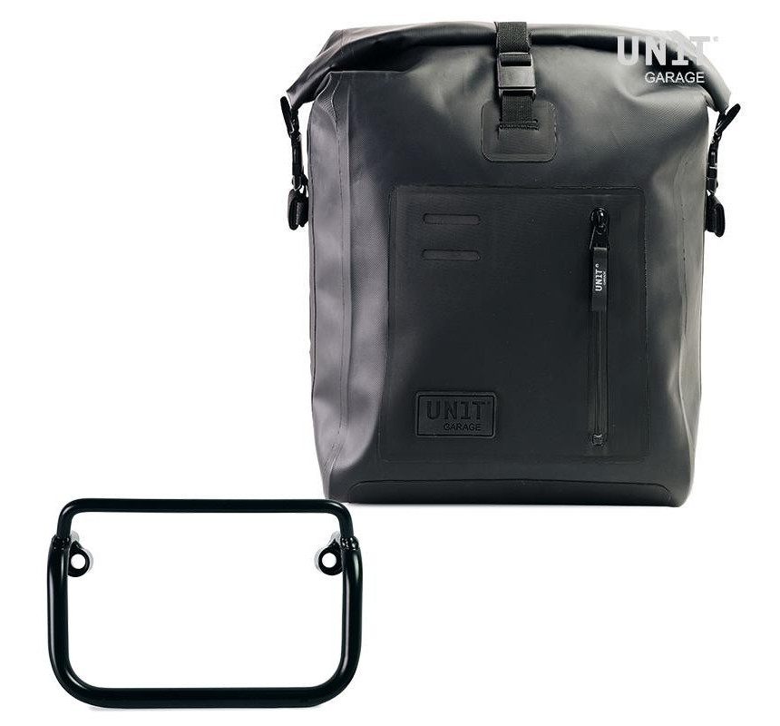 Sacoche latérale Khali en TPU 20L-26L + support pour échappement droit