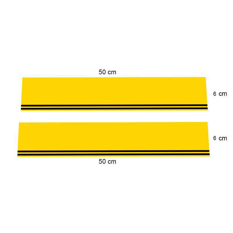 Yellow 40th anniversary stickers, one metre – L'atelier Bleu Motostore