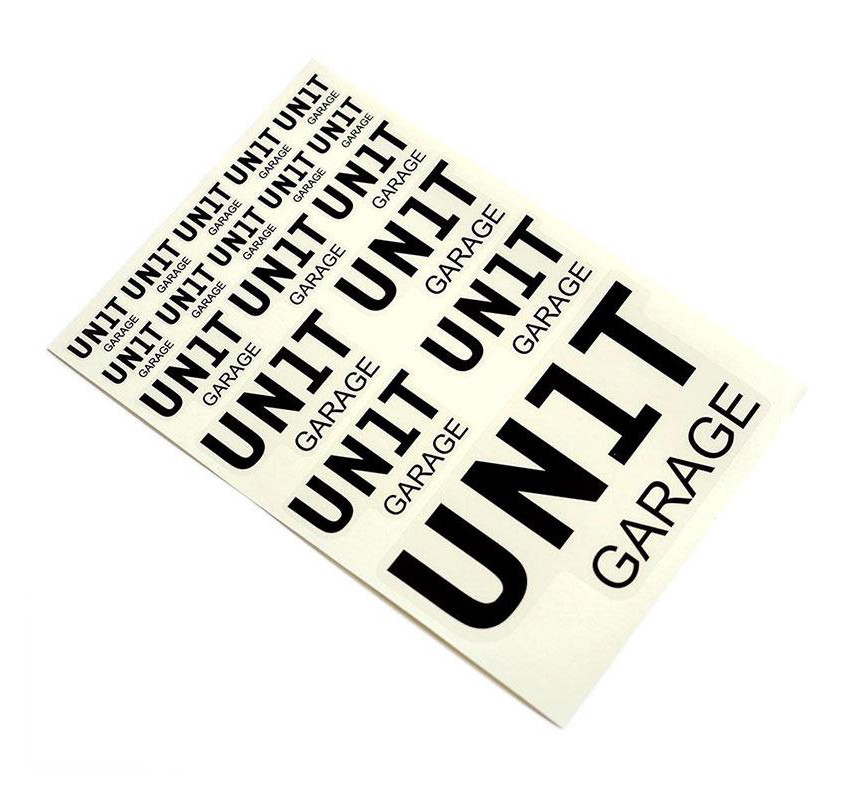 Stickers Unit Garage noir - L'atelier Bleu Motostore